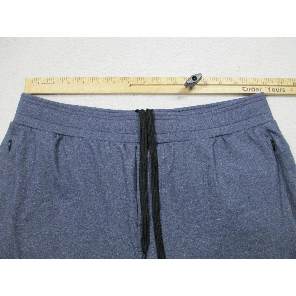 Public Rec Pants Mens 36x30 Blue‎ Knit Joggers Sweatpants Stretch Zip Pockets